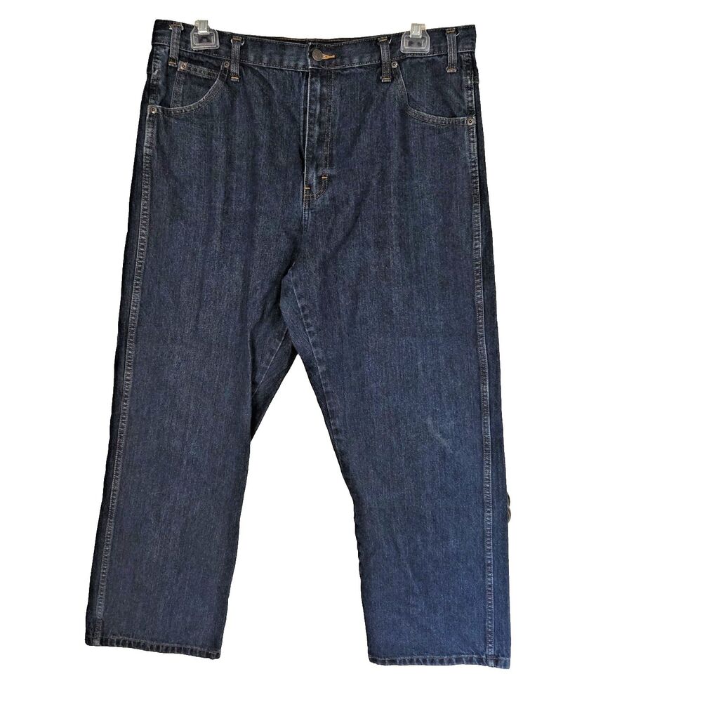 Dickies Men's Work Jeans 38x30 Blue Denim Straight Leg Regular Fit 5 Pocket